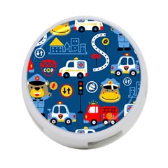 Seamless-pattern-vector-rescue-team-cartoon 4-port Usb Hub (one Side) by Jancukart