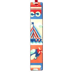 Toy-transport-cartoon-seamless-pattern-with-airplane-aerostat-sail-yacht-vector-illustration Large Book Marks by Jancukart
