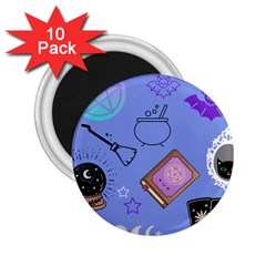 Pastel Goth Witch Blue 2 25  Magnets (10 Pack)  by NerdySparkleGoth