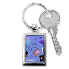 Pastel Goth Witch Blue Key Chain (rectangle) by NerdySparkleGoth