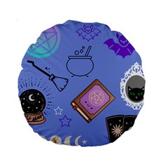 Pastel Goth Witch Blue Standard 15  Premium Round Cushions by NerdySparkleGoth
