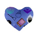Pastel Goth Witch Blue Standard 16  Premium Heart Shape Cushions Front