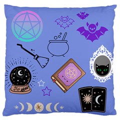 Pastel Goth Witch Blue Large Flano Cushion Case (one Side) by NerdySparkleGoth