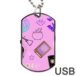 Pastel Goth Witch Pink Dog Tag USB Flash (One Side) Front