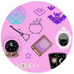 Pastel Goth Witch Pink Wooden Bottle Opener (round) by NerdySparkleGoth