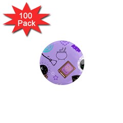Pastel Goth Witch Purple 1  Mini Magnets (100 Pack)  by NerdySparkleGoth