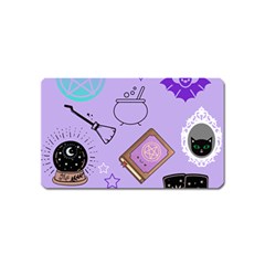 Pastel Goth Witch Purple Magnet (name Card) by NerdySparkleGoth