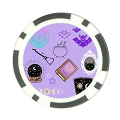 Pastel Goth Witch Purple Poker Chip Card Guard (10 Pack) by NerdySparkleGoth