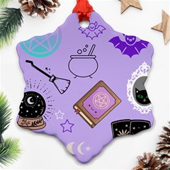 Pastel Goth Witch Purple Snowflake Ornament (two Sides) by NerdySparkleGoth