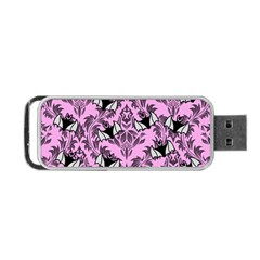 Pink Bats Portable Usb Flash (one Side) by InPlainSightStyle