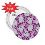 Pink Ghosts 2.25  Buttons (10 pack)  Front