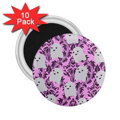 Pink Ghosts 2 25  Magnets (10 Pack)  by NerdySparkleGoth