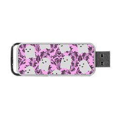 Pink Ghosts Portable Usb Flash (one Side) by NerdySparkleGoth