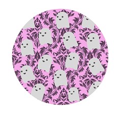 Pink Ghosts Mini Round Pill Box by NerdySparkleGoth