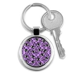 Purple Bats Key Chain (round) by NerdySparkleGoth