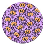 Purple Jack Magnet 5  (Round) Front
