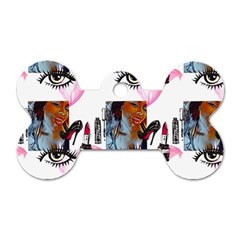 Modern Art Dog Tag Bone (one Side) by Sparkle