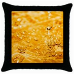 Water Throw Pillow Case (Black) Front