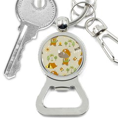 Seamless-pattern-vector-with-funny-boy-scout-scout-day-background Bottle Opener Key Chain by Jancukart