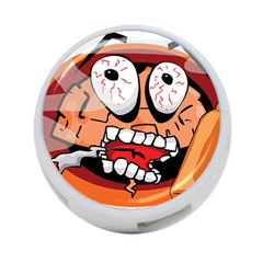 Brain Cartoon Animation 4-port Usb Hub (one Side) by Jancukart