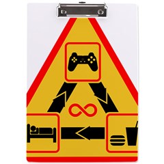 Gamer-geek-video-game-sign-fan A4 Clipboard by Jancukart