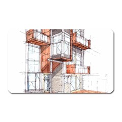 Rag-flats-onion-flats-llc-architecture-drawing Graffiti-architecture Magnet (rectangular) by Jancukart