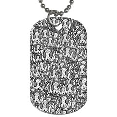 Sketchy Monster Insect Drawing Motif Pattern Dog Tag (one Side) by dflcprintsclothing