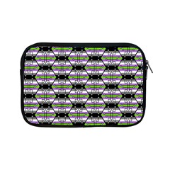 Hackers Town Void Mantis Hexagon Agender Nine 9 Stripe Pride Flag Apple Ipad Mini Zipper Cases by WetdryvacsLair