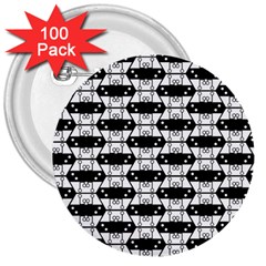 Hackers Town Void Mantis Hexagon Agender Rumpus Parable Pride Flag 3  Buttons (100 Pack)  by WetdryvacsLair