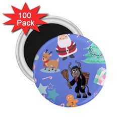 Blue Krampus Christmas 2 25  Magnets (100 Pack)  by NerdySparkleGoth