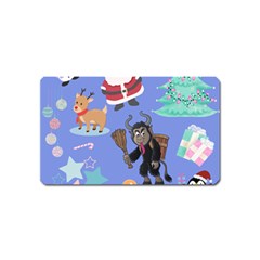 Blue Krampus Christmas Magnet (name Card) by NerdySparkleGoth