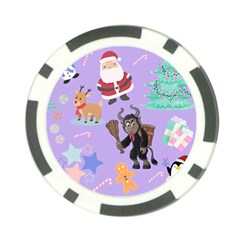 Purple Krampus Christmas Poker Chip Card Guard (10 Pack) by NerdySparkleGoth