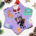 Purple Krampus Christmas Ornament (Snowflake) Front
