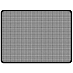 Small Soot Black And White Handpainted Houndstooth Check Watercolor Pattern Double Sided Fleece Blanket (large)  by PodArtist