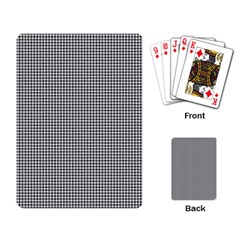 Soot Black And White Handpainted Houndstooth Check Watercolor Pattern Playing Cards Single Design (rectangle) by PodArtist