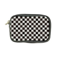 Large Black And White Watercolored Checkerboard Chess Coin Purse by PodArtist