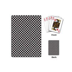 Black And White Watercolored Checkerboard Chess Playing Cards Single Design (mini) by PodArtist