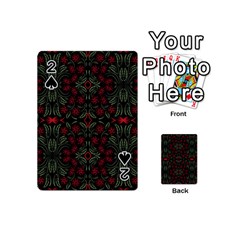 Folk Flowers Print Floral Pattern Ethnic Art Playing Cards 54 Designs (mini) by Eskimos