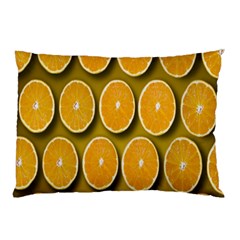 Oranges Slices  Pattern Pillow Case by artworkshop