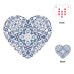 Blue-design Playing Cards Single Design (heart) by nateshop