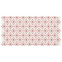 Pattern Christmas Pattern Red Stars Banner And Sign 4  X 2  by Sapixe