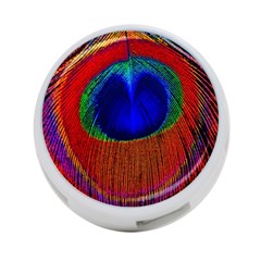 Peacock Plumage Fearher Bird Pattern 4-port Usb Hub (one Side) by Sapixe