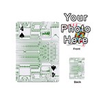 Circuit Board Playing Cards 54 Designs (Mini) Front - Spade4