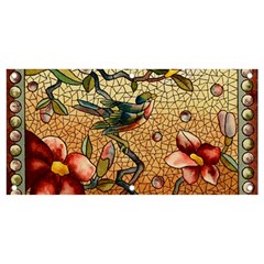 Flower Cubism Mosaic Vintage Banner And Sign 4  X 2  by Jancukart