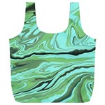 Waves Marbled Abstract Background Full Print Recycle Bag (XXL) Back