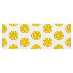 Fruit Food Juicy Organic Yellow Banner And Sign 8  X 3  by Wegoenart