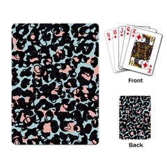 Blue And Pink Jaguar Dots Leopard Black And White Leopard Print Jaguar Dots Playing Cards Single Design (rectangle) by ConteMonfrey