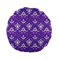 Purple Lace Decorative Ornament - Pattern 14th And 15th Century - Italy Vintage  Standard 15  Premium Flano Round Cushions by ConteMonfrey