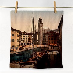  The Harbor, Riva, Lake Garda, Italy 1890-1900 Face Towel by ConteMonfrey
