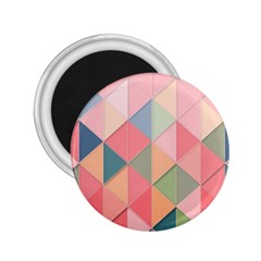 Illustration Pink Background Geometric Triangle 2 25  Magnets by Wegoenart